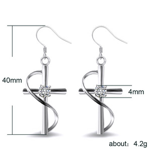 Orecchini Pendenti Geometrici Lunghi per Donne, Orecchini con Pietre Scintillanti, Gioielli di Moda per Uso Quotidiano e Feste - Product Image 3