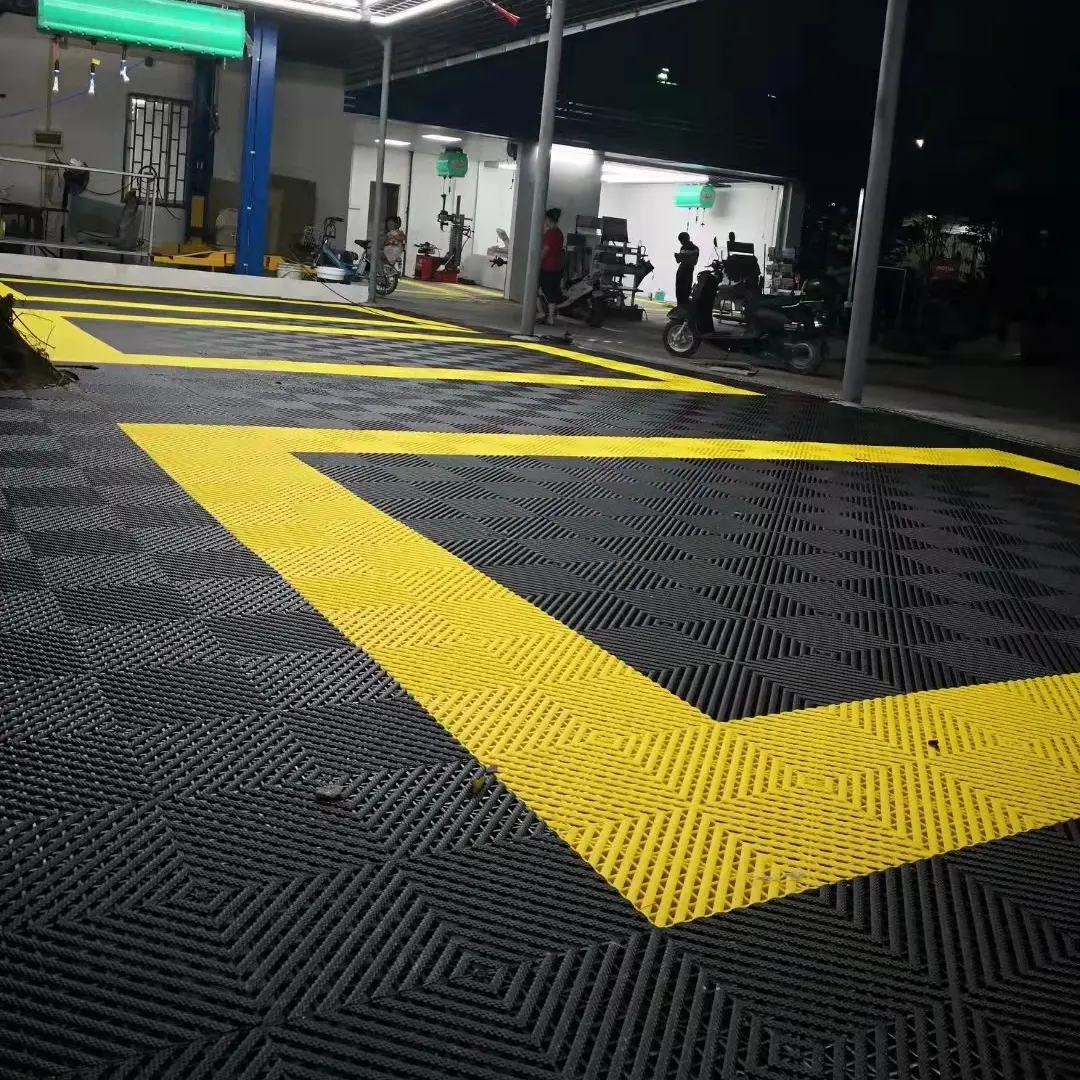 Azulejos de piso de garagem de plástico, preço de fábrica, intertravamento