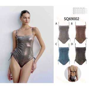 Costume da bagno intero modellante, coprente, sexy, monokini, taglie 42, 44, 46, 48, colori assortiti - Product Image 1