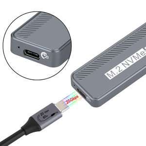 علبة خارجية Thunderbolt <span class=keywords><strong>3</strong></span> 20Gbps من الألومنيوم M.<span class=keywords><strong>2</strong></span> Pcie Nvme 20Gbps نوع C Ssd - Product Image 3