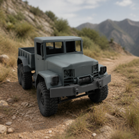 Camion de transport militaire RC à 6 roues, télécommande 2.4G, prêt à l'emploi, jouet électrique avec chargeur pour enfants, cadeau - Niveau expert en métal