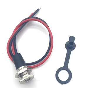 <strong>DC</strong> <strong>5.5</strong>*2.1 2.5mm large current <strong>Power</strong> Plug Socket <strong>Connector</strong> <strong>Female</strong> Dock DIY Waterproof Jack 5.5X2.5 5.5X2.1mm Plug Port with Wire - Product Image 1
