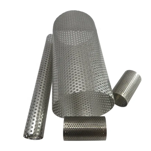 Tubo Cilíndrico Perforado <span class=keywords><strong>de</strong></span> Acero Inoxidable Personalizable, Malla <span class=keywords><strong>de</strong></span> Agujeros Redondos para Procesamiento <span class=keywords><strong>de</strong></span> Alimentos y Flujo <span class=keywords><strong>de</strong></span> Aire - Product Image 5