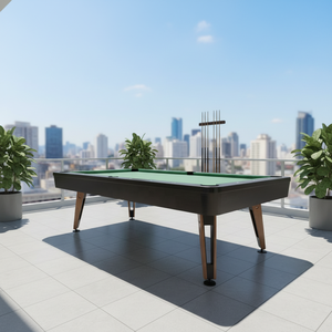 <span class=keywords><strong>Table</strong></span> de <span class=keywords><strong>billard</strong></span> en bois au design moderne la plus populaire, personnalisable pour l'extérieur, 3 en 1, avec pieds en acier et bancs de tennis pour la famille - Product Image 1