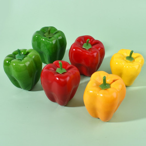 Pimientos Artificiales Realistas, Simulación de Vegetales, Coloridos, Rojos, Verdes, Amarillos, para Decoración del Hogar y Cocina - Product Image 4