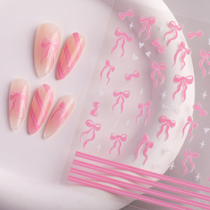 Autocollants pour ongles en forme de nœud papillon, simples, à faire soi-même, pour la décoration des ongles, accessoires de manucure - Product Image 4