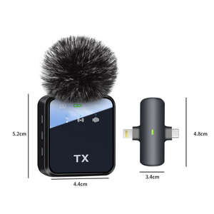 F15-2 F11-2 Factory Wholesale <b>Wireless</b> Lavalier <b>Microphone</b> Dual Mic 3 in 1 Receiver Noise Cancelling Vlog Recording Mic - Product Image 5