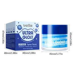 <span class=keywords><strong>Masque</strong></span> Lèvres Hydratant Nuit Sadoer Vegan Bio Hydro Lock 25g Personnalisé Sous Marque Privée, à la Myrtille et à la Pêche, Effet Peel-Off - Product Image 5
