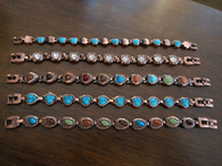 Bracelet jonc magnétique en cuivre pur, personnalisé, tendance, en pierre de cristal turquoise, pour la vente en gros