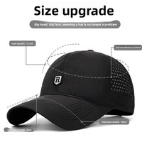 Nouvelle Casquette de Baseball Style R pour l'été, Panneau Arrière Perforé, Broderie Pare-Soleil ; Casquette Décontractée Tendance et Ajustable