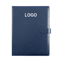 Custom Logo Multifunctional Leather A4 Conference Folder Document Organizer Business Stationery Folder Contract File Folders