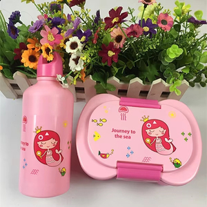 LingHui Microwave Safe BPA Free Cute Bento Lunch Box Portable Divided Food <strong>Container</strong> Built-in Cutlery Leak Proof <strong>Plastic</strong> <strong>Lid</strong> - Product Image 1