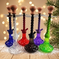 OMNIS Kit Chicha Portable en Acrylique Durable, Taille Moyenne, Anti-chute, Coloré, pour la Maison et les Fêtes