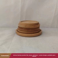 Tapis isolant en bambou durable, plateau antidérapant, design moderne et simple pour tasse à lait, support créatif pour pot de fleurs en céramique