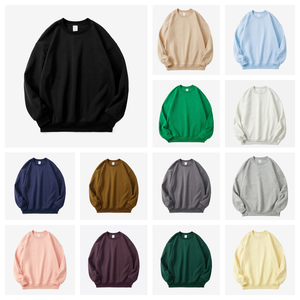 Felpe Personalizzabili in Tinta Unita con Fodera in <span class=keywords><strong>Pile</strong></span>, Collo Tondo, Stile Streetwear, Vestibilità Ampia, Pesanti, Casual - Product Image 3