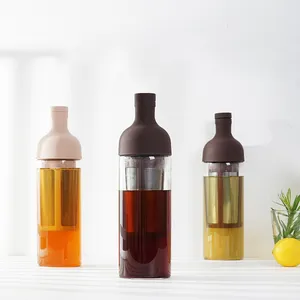 Kalte Kaffee maschine Kalte Kaffee flasche Fabrik verkauf Glas Cold Brew Maker mit Edelstahl filter