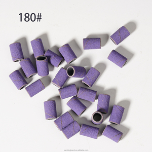 Coffret personnalisé de 100 pièces pour manucure et pédicure Acier zèbre brun blanc Carbure de silicium 80 #-600 # Bandes de ponçage en boucle pour perceuse à ongles - Product Image 2