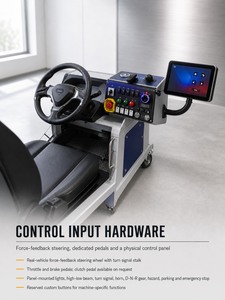 Cabina de Conducción Remota 5G con Monitor Triple de 27 Pulgadas para Maquinaria de Construcción y Vehículos Autónomos - Product Image 5