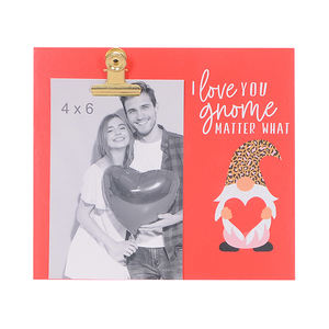 Cadre photo en bois moderne fait à la main de 7''x8'' avec logo personnalisé, designs d'amour, pour la Saint-Valentin - Product Image 3