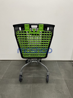 Chariot de courses pliable en plastique 110L avec revêtement en poudre, nouveau design MC
