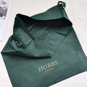 Bolsa de Almacenamiento de Algodón Ecológica Personalizada con Cordón, Color Verde Oscuro, para Empacar Zapatos, a Prueba de Polvo - Product Image 2