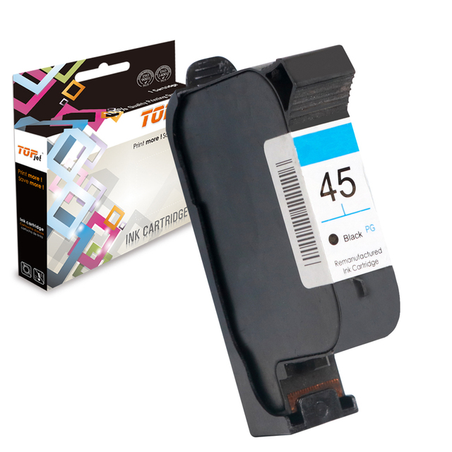 Topjet Hp45 Remanufactured Color Ink Cartridge 51645 51645A 45A Tinta Cartucho for HP HP45A Deskjet 710c 830c Inkjet Printer