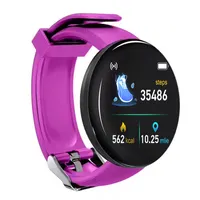 2021 campione gratuito 1.44 pollici schermo tondo frequenza cardiaca pressione sanguigna impermeabile D18 braccialetto Smart Watch