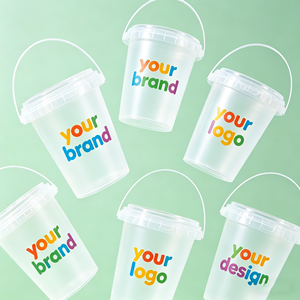 Cubo de Plástico Vacío de 2L y 2.5L con Tapa, Contenedor Transparente de PP para Líquidos, Crema, Alimentos, Jugos, Vaso de Plástico de Gran Capacidad - Product Image 1