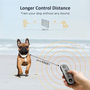 Collar de entrenamiento para perros eléctrico resistente al agua recargable gris claro Control remoto de ladridos pequeño mediano grande 3 plástico seguro ajustable - Product Image 6