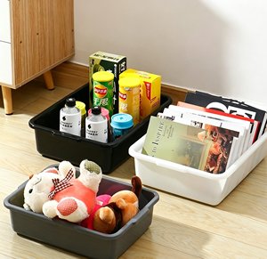 Bac de rangement en <span class=keywords><strong>plastique</strong></span> GREENSIDE, panier rectangulaire en <span class=keywords><strong>plastique</strong></span>, épaissi, boîte à jouets grande capacité, pour l'organisation - Product Image 3