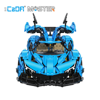 CADA C64003 MOC Racing Car V12 Hypercar Model Building Blocks Toys Super Sports Vehicle Bricks Toys Gifts for Adult Boys