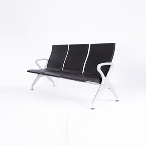 เก้าอี้พักคอยแบบสามที่นั่งทรง PU สำหรับโรงพยาบาล พร้อมราวจับ - Product Image 1