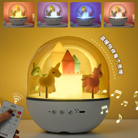 Lampe d'ambiance rotative avec télécommande, minuterie, 8 haut-parleurs musicaux intégrés, lampe d'ambiance LED pour la chambre à coucher, décoration de la maison