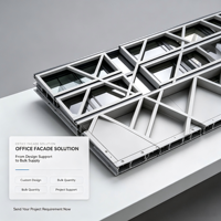Système de Façade Géométrique Modulaire en Panneaux d'Aluminium pour Mur Rideau et Revêtement Mural Extérieur de Bâtiments de Bureau et de Campus