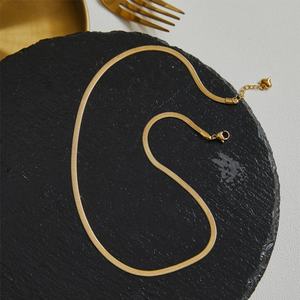 Versatile Women's Classic Snake Bone <b>Chain</b> Necklace Stainless Steel <b>Choker</b> With Plated Pendant for Engagement or Anniversary - Product Image 4