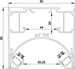 6063 Aviação LED Perfis de Alumínio 1m/2m/3m Teto Recesso Canal para Iluminação Linear - Product Image 2