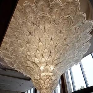 โคมไฟคริสตัลหรูหราปรับแต่งได้ปรับความสูงได้สำหรับห้องล็อบบี้โรงแรมห้องจัดเลี้ยงห้องนั่งเล่น - Product Image 4