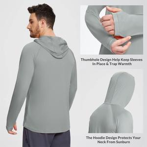 <strong>Men's</strong> Sun Protection Hoodie <strong>Shirt</strong> UPF 50+ Long Sleeve UV SPF <strong>T</strong>-<strong>Shirts</strong> Rash Guard Fishing <strong>Swimming</strong> Lightweight <strong>T</strong> <strong>Shirt</strong> - Product Image 2
