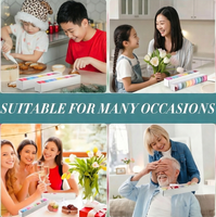 Boîte en papier personnalisée pour chocolat et fraises, qualité alimentaire, avec fenêtre transparente intégrale en PET, emballage pour desserts, bonbons et biscuits