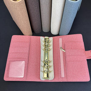 حلقات الأجهزة الذهبية مظاريف حشو النقدية نظام الميزانية منظم مخطط جمع A6 الميزانية الموثق المجلدات الجلدية النباتية - Product Image 4