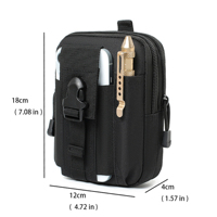 Sac banane tactique personnalisable en nylon Canaan pour sports de plein air, avec étiquette, pour l'alpinisme, rangement léger