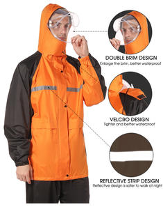 Resistente impermeabile impermeabile giacca e <span class=keywords><strong>pantaloni</strong></span> per le donne da uomo traspirante pioggia attrezzi per la pesca all'aperto in tempo piovoso - Product Image 4
