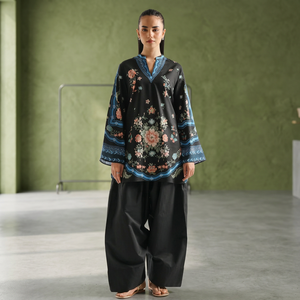 MUZANG FARSHI Salwar Kameez de 2 Piezas para Mujer, Inspirado en Estilo Étnico, Hecho a Mano, de Algodón y Seda, Casual, Elástico, Suave, Estilo Indio - Product Image 2