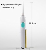 Jet d'eau dentaire portable, irrigateur buccal à pression d'air, brossette à eau sans fil pour le nettoyage des dents