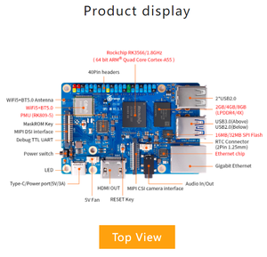 Orange Pi 3B RK3566 Ordinateur monocarte Quad Core compatible avec module EMMC, carte de développement, fourniture d'usine - Product Image 5