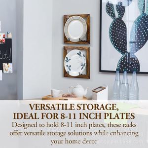 Retro Wooden <b>Wall</b> <b>Mounted</b> <b>Shelf</b> Square Storage Rack For Living Room Display - Product Image 4