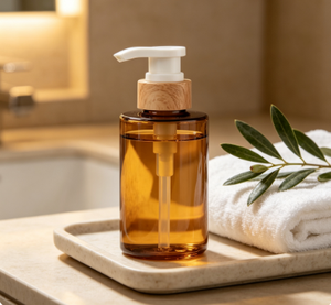 Botella de Plástico con Bomba Dosificadora de 4.5ml, 33/410, con Tapa de Rosca, Diseño de Madera, para Loción, Champú, Gel de Ducha, Cosméticos, OEM, ODM, Personalizable - Product Image 3