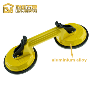 Atacado profissional manual ferramenta alumínio liga corpo ventosas de vidro 2 garras 55kg ventosas preto para vidro 80 mm - Product Image 5