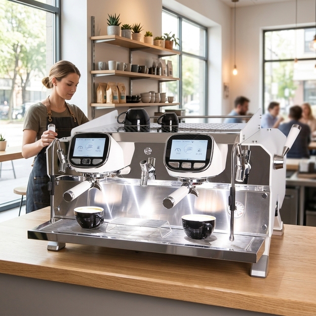 Commercial Dazheng Black and Pink Customized Colors Espresso Coffee Machine Price for Restaurant