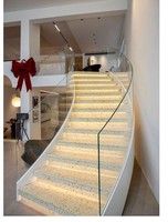 Escalier Courbé Optima Creative avec Marches en Marbre ou en Bois pour Hôtel ou Villa – Escalier Courbé Élégant